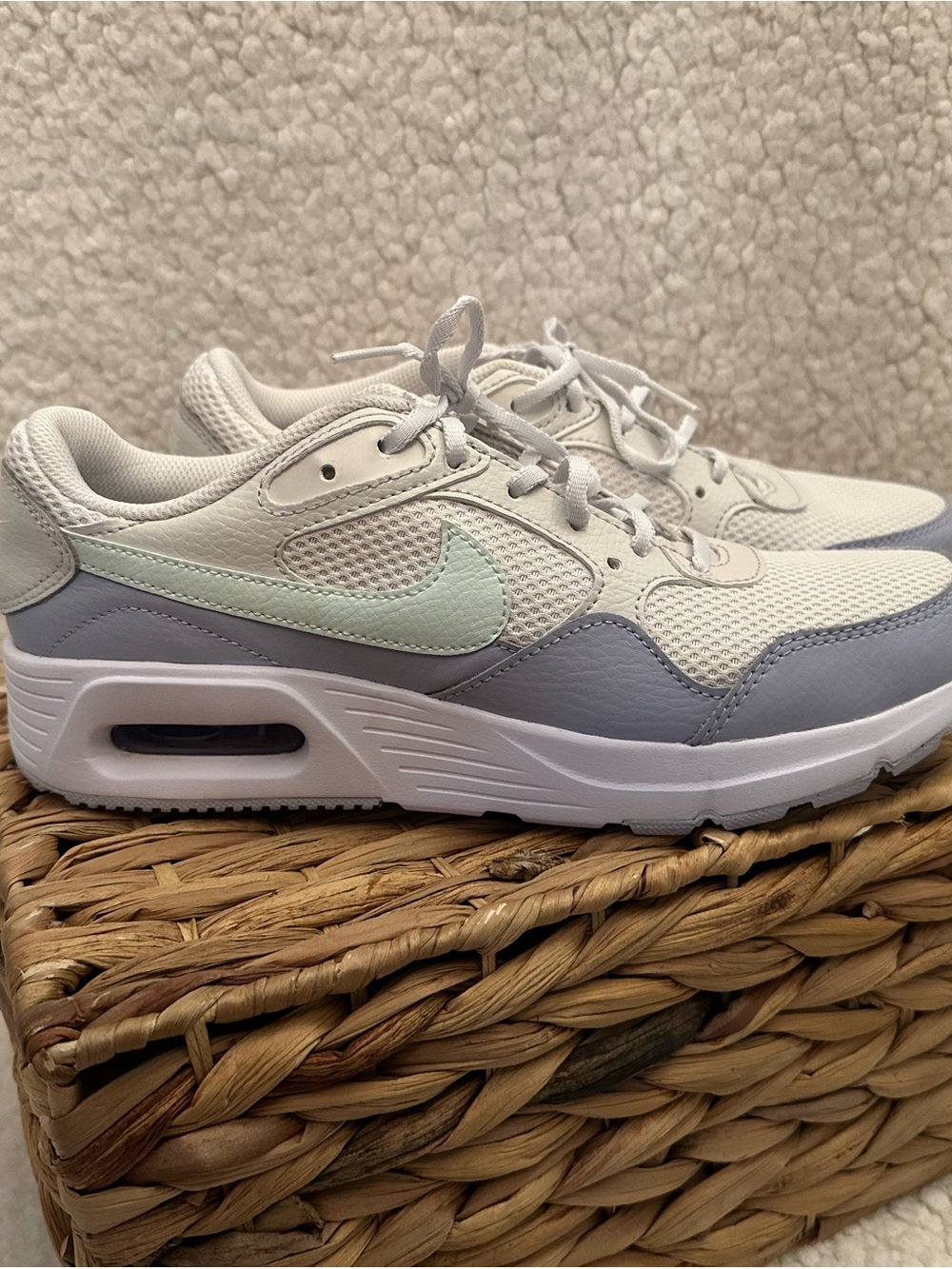 Nike Women’s Air Max Sneakers in White, Light Gray and Mint